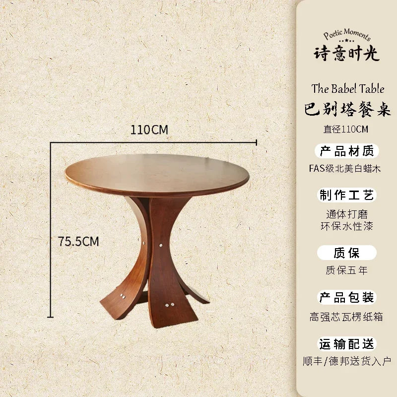 Round Modern Dining Table Living Room Unique Restaurant Kitchen Dining Table Coffee Italian Tavolo Da Pranzo Home Furniture