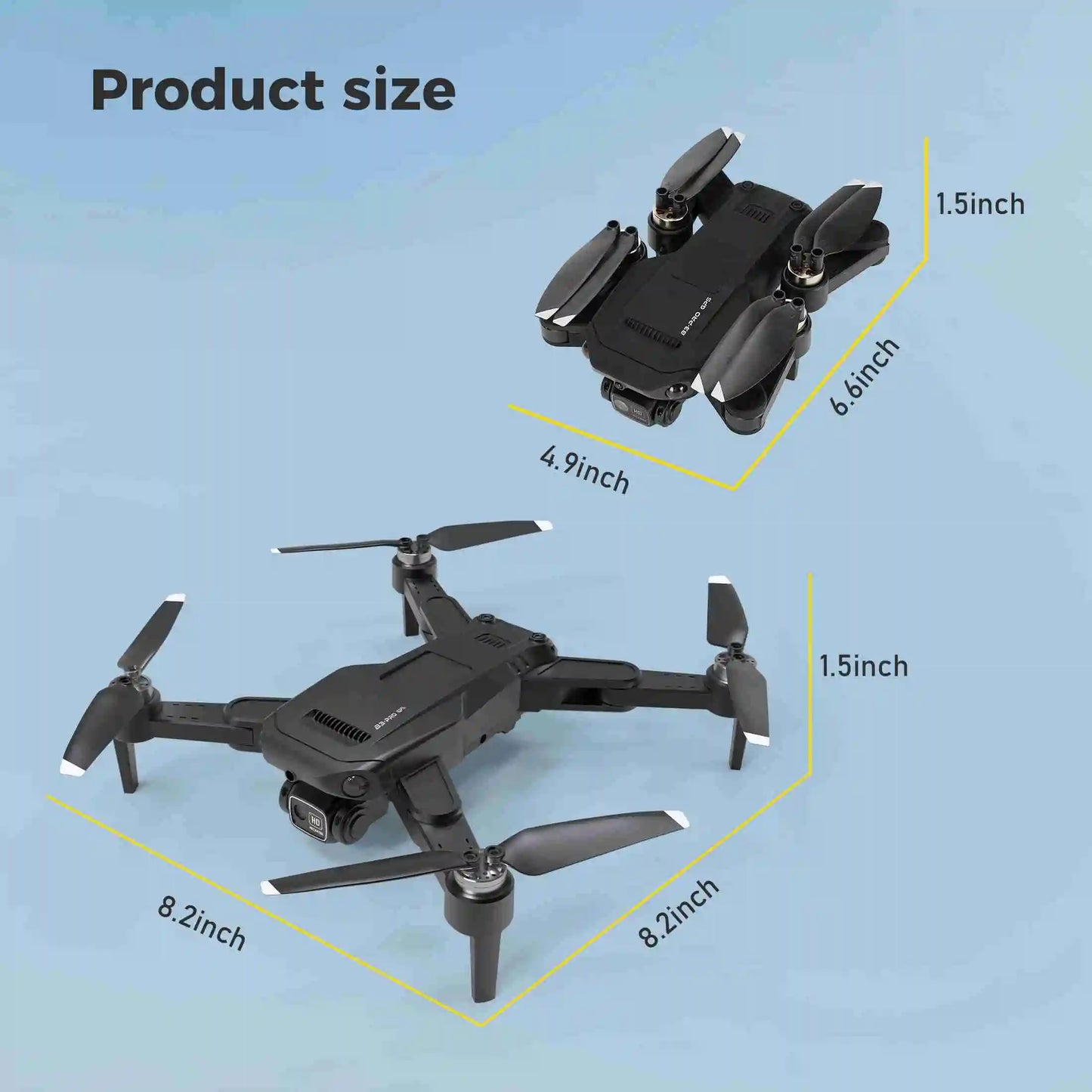 New RC Drone Brushless Motor Long Flight Times GPS Drone Quadcopter with Remote Controller 2 Batteries Remote Control Drone