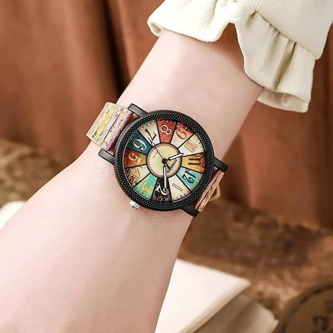 Fashion Women Watches Vintage Leather Strap Quartz Wristwatch Reloj Mujer Girls Clock Gift
