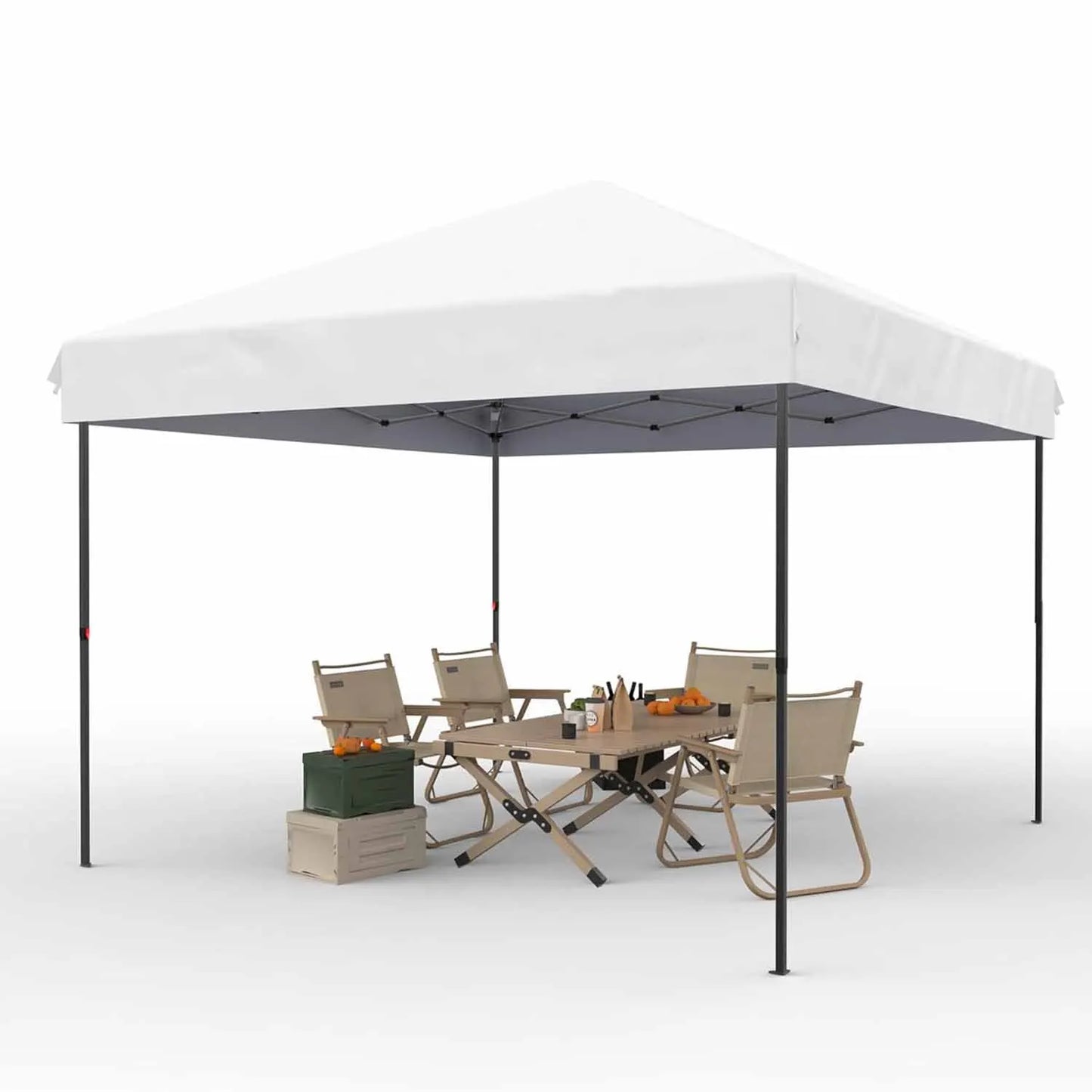 10x10 FT Pop Up Canopy Tent Outdoor Canopy Heavy Duty Commercial Instant Tent Shelter with No Removable Sidewall