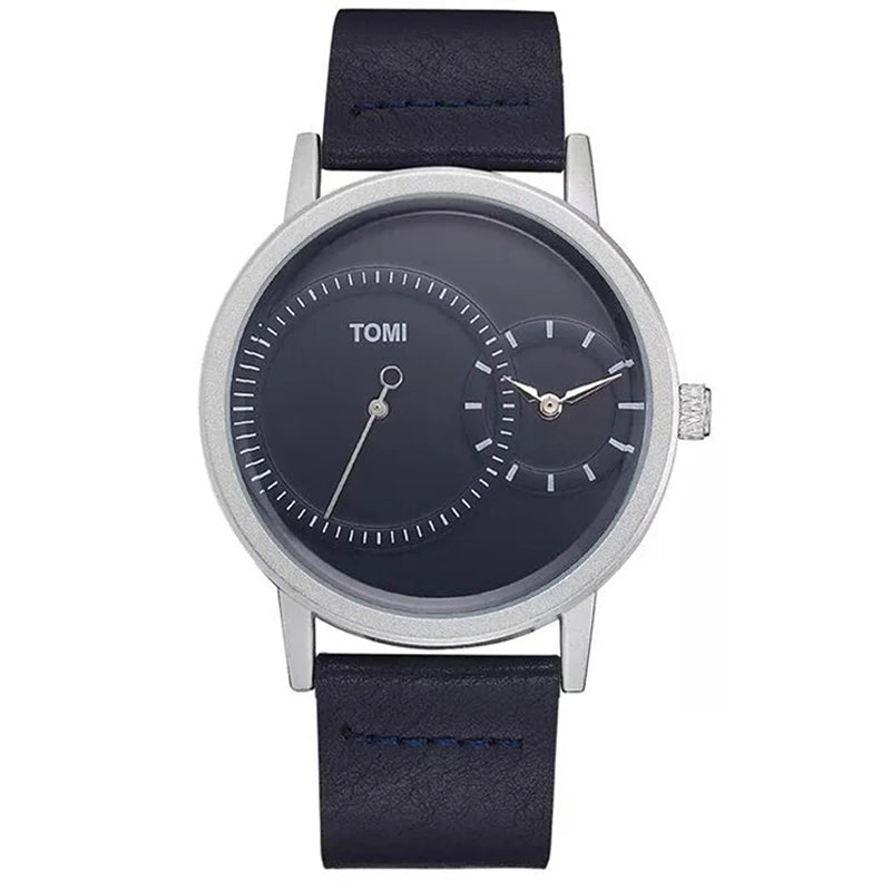 Elegant Watch for Men Simple Style Men Quartz Wrist Watches Casual Leather New Wristwatch Minimalist Black White Brown Man Clock