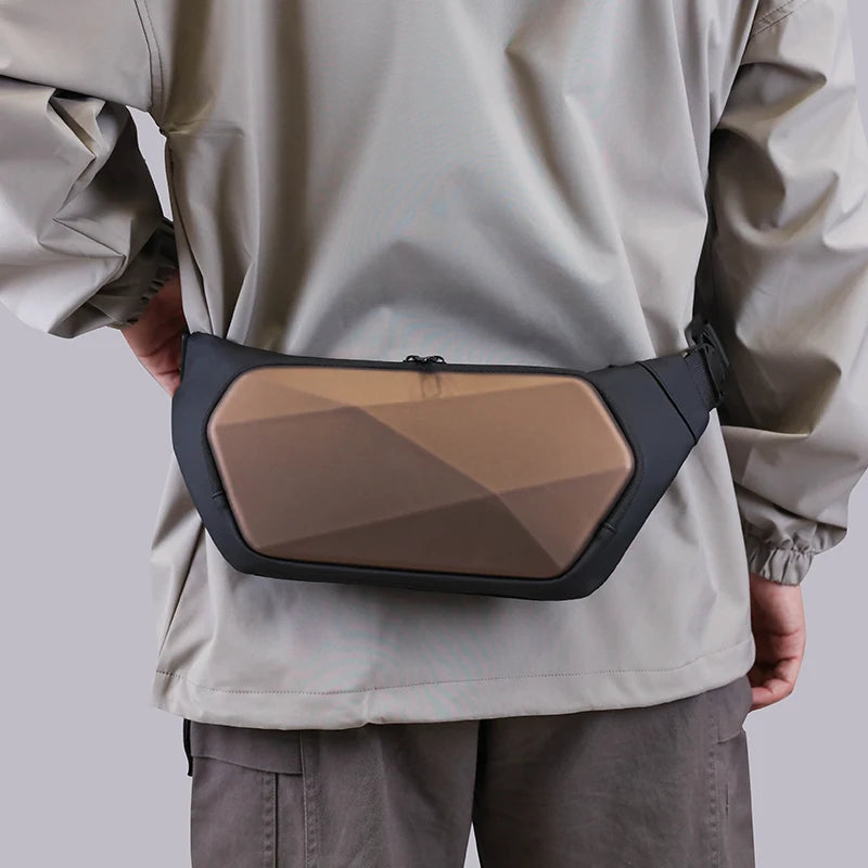 Men's crossbody bag - casual daily use, chest bag, city commuting, fashionable design, waist bag