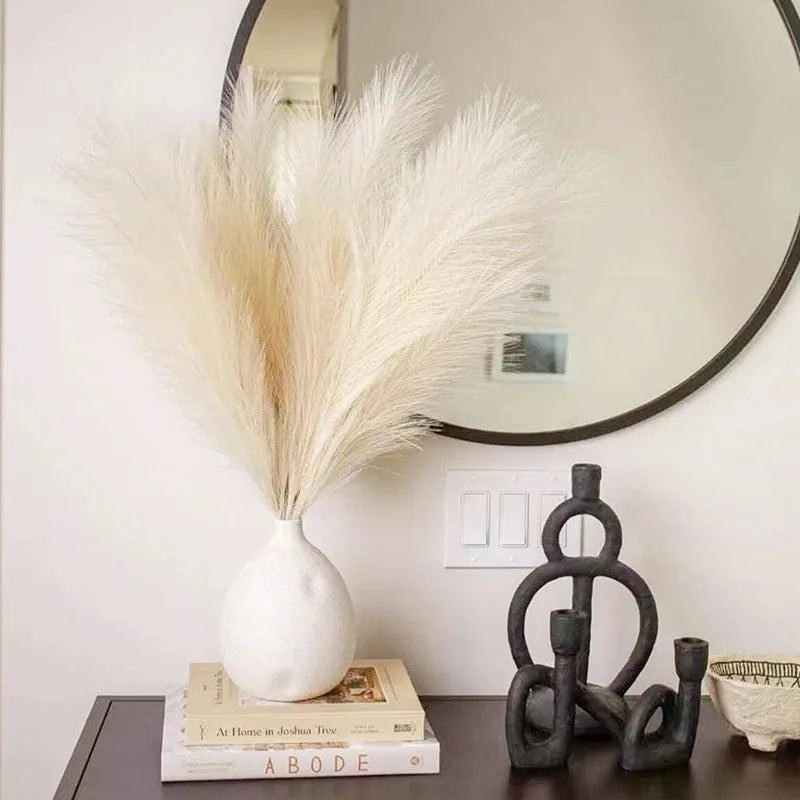 42cm Artificial Phragmites Pampas Grass Artificial Flowers 1/5/10/30pcs Home Decor Bedroom Room Decor Home Party Decoration