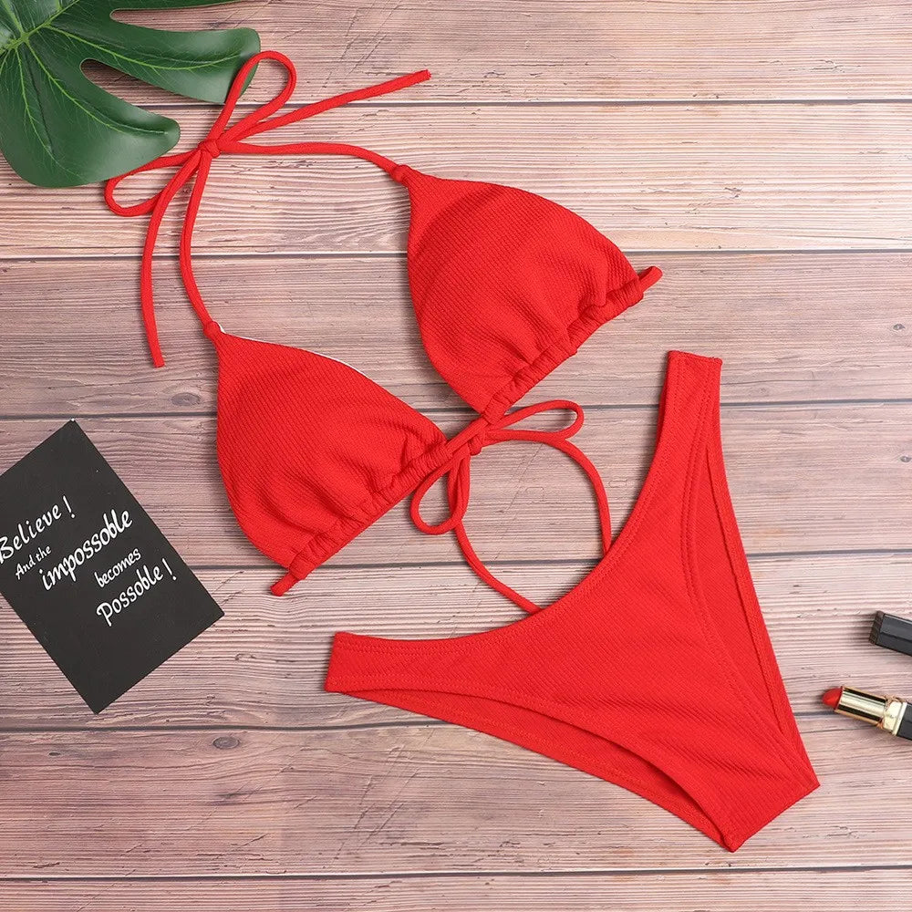 2023 Monochrome Women's Sexy Bikini Women's Swimwear Beach Bikini Beach Suit Bathrobe Swimwear