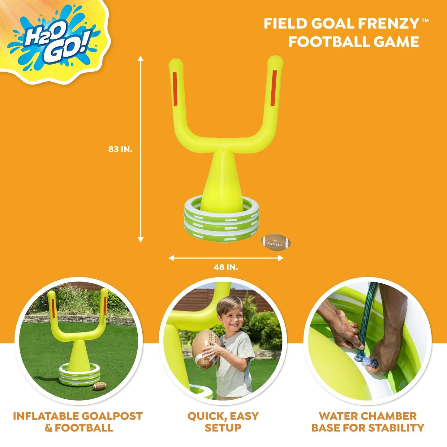 Field Goal Frenzy Kids Outdoor Inflatable Football Game