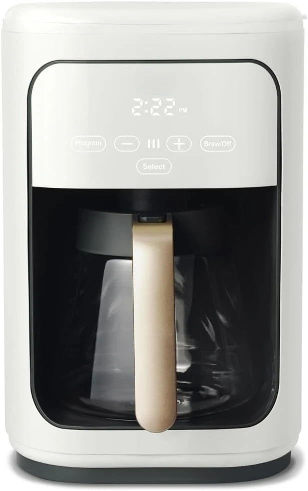 Beautiful Drew Coffee Maker, 14-Cup, Touch Display, Programmable, 1200W, Stainless Steel, Keep Warm, 24h Timer