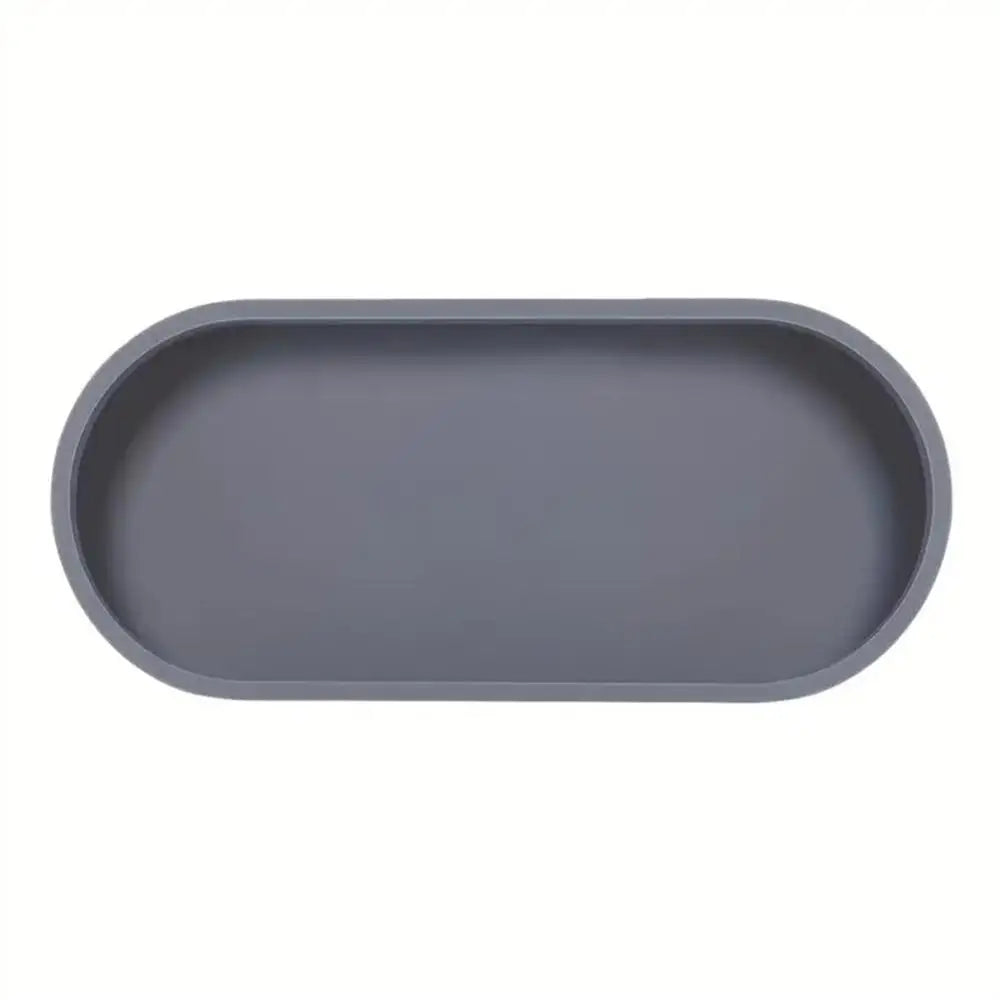 1Pc Bathroom Dressing Silicone Tray, Rectangular Dishwashing Liquid and Sponge Rack, Dressing Table Perfume Organizer, Cosmetic Ring Storage Tray, Home Essentials, Home Decoration, Home Furniture