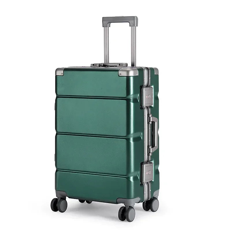 Cabin Luggage 24 26 28 Aluminum Frame Large Capacity Trolley Case 20 22 Inch Men Travel Password Boarding Box Rolling Suitcase