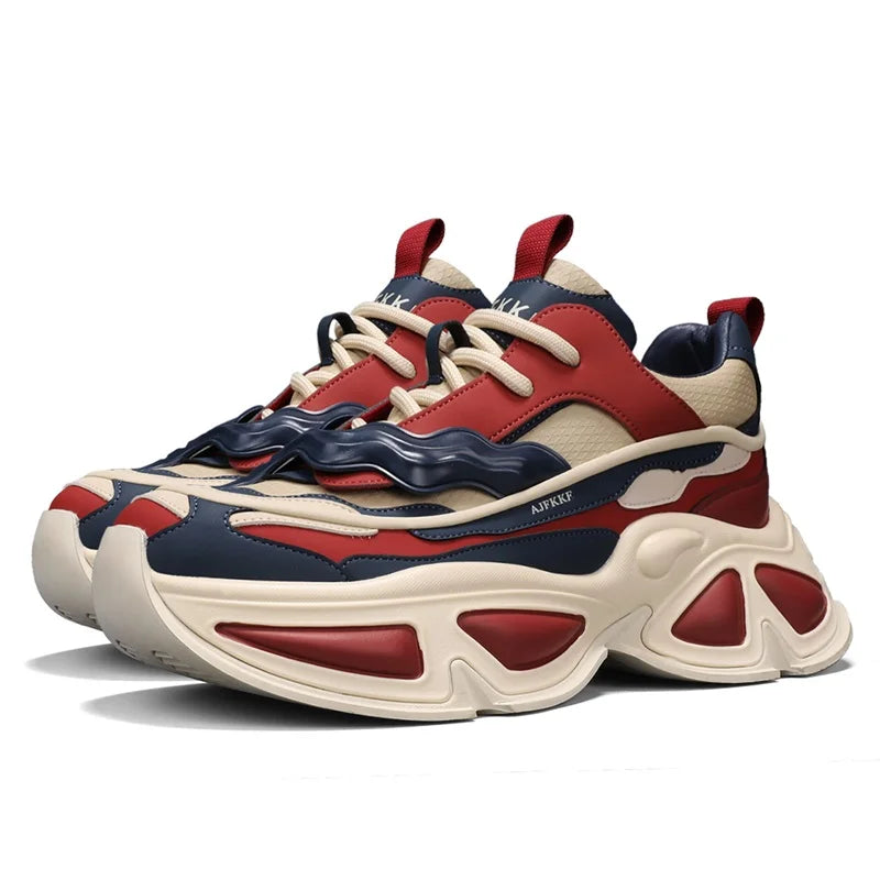 Sneakers For Men British Style Athletic Sneakers Male Sport Walking Sneaker Men Street Style Platform Shoes Male 2024