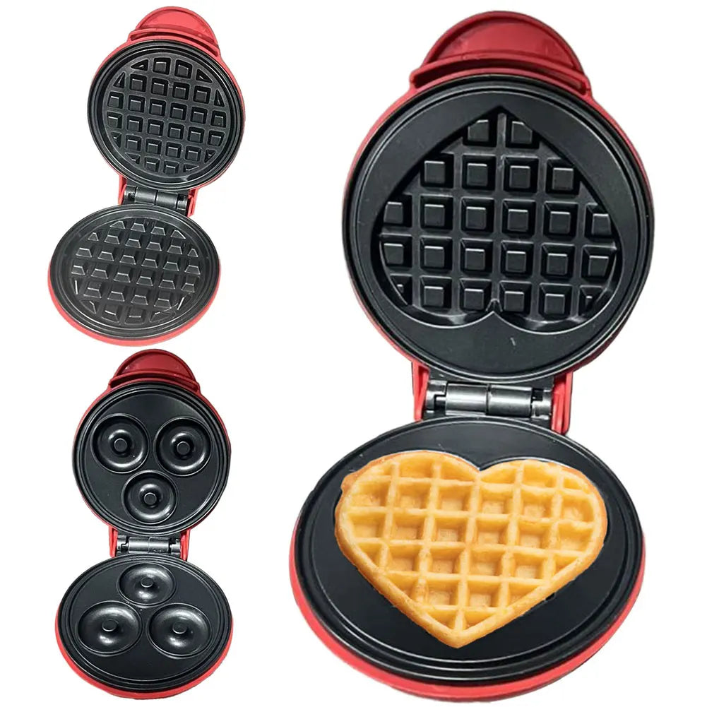 Mini Waffle Mold Nonstick Electric Breakfast Maker Electric Baking Pan for Household Quick Breakfasts Snacks and Desserts Maker