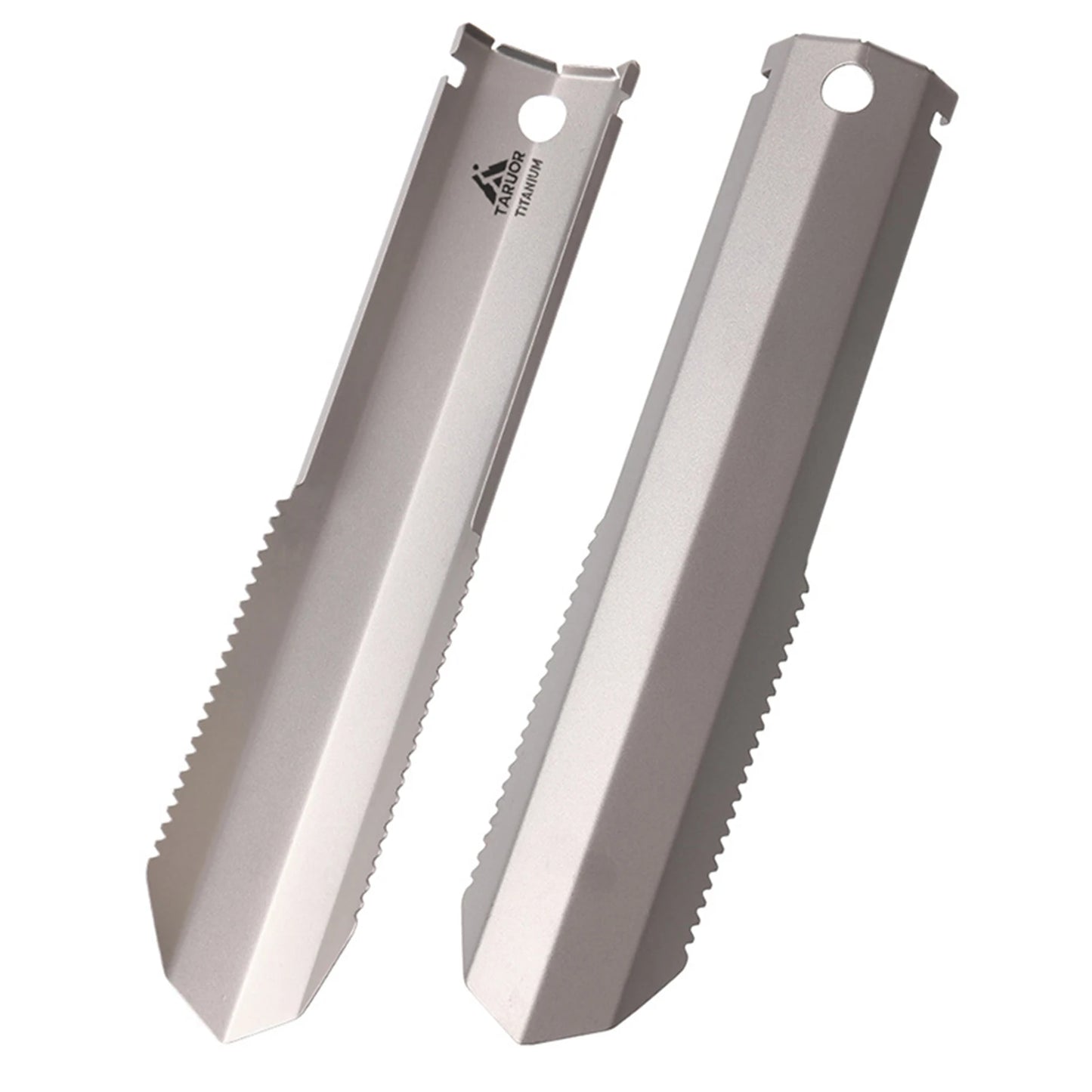 Tomshoo Titanium Garden Hand Serrated Shovel Outdoor Camping Hiking Backpacking Trowel with Clip Hand Shovel Outdoor Tools