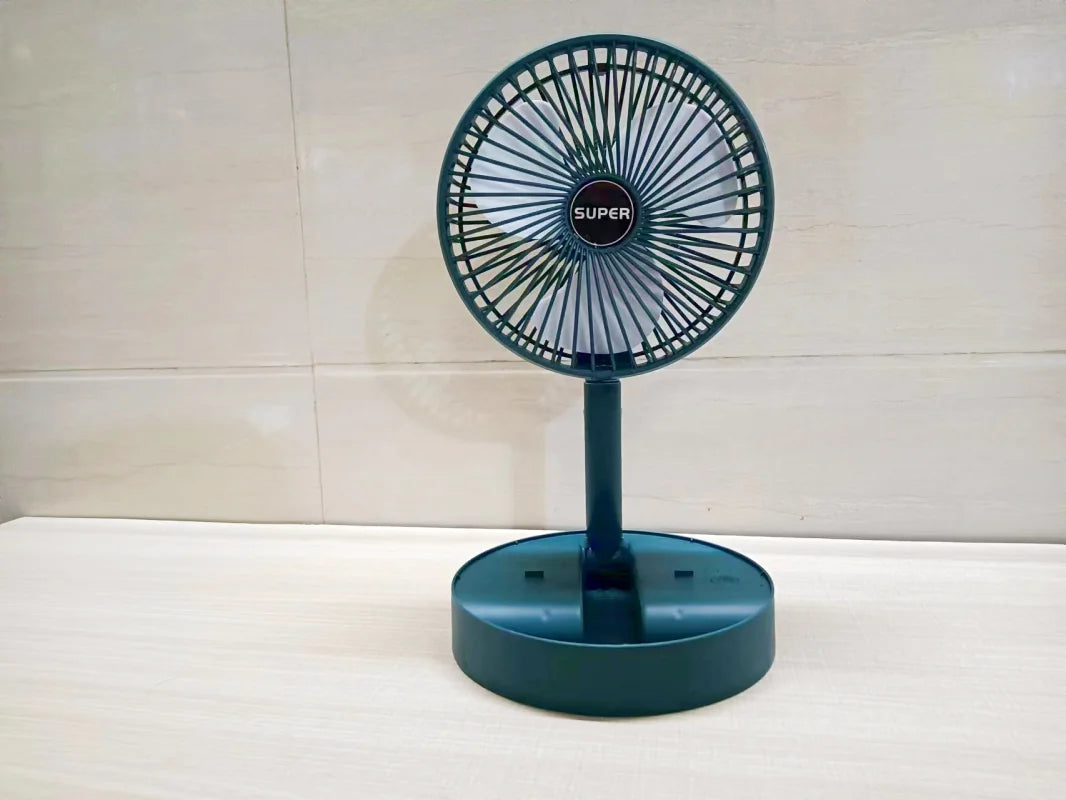 Stand Fan, 6 Inch Folding Portable Telescopic Floor/USB with Rechargeable Battery,3 Speeds Super Quiet Adjustable Height
