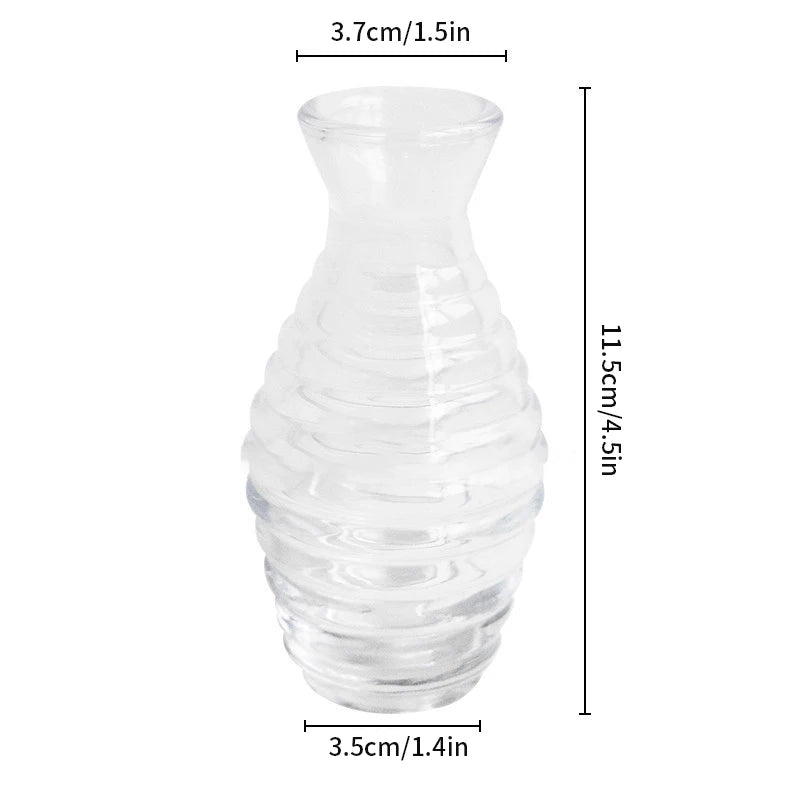 Brown Retro Glass Vase Plant Flowers Bottle Flower Arrangement Hydroponic Terrarium Desktop Vase Creative Home Decor Flower Pot