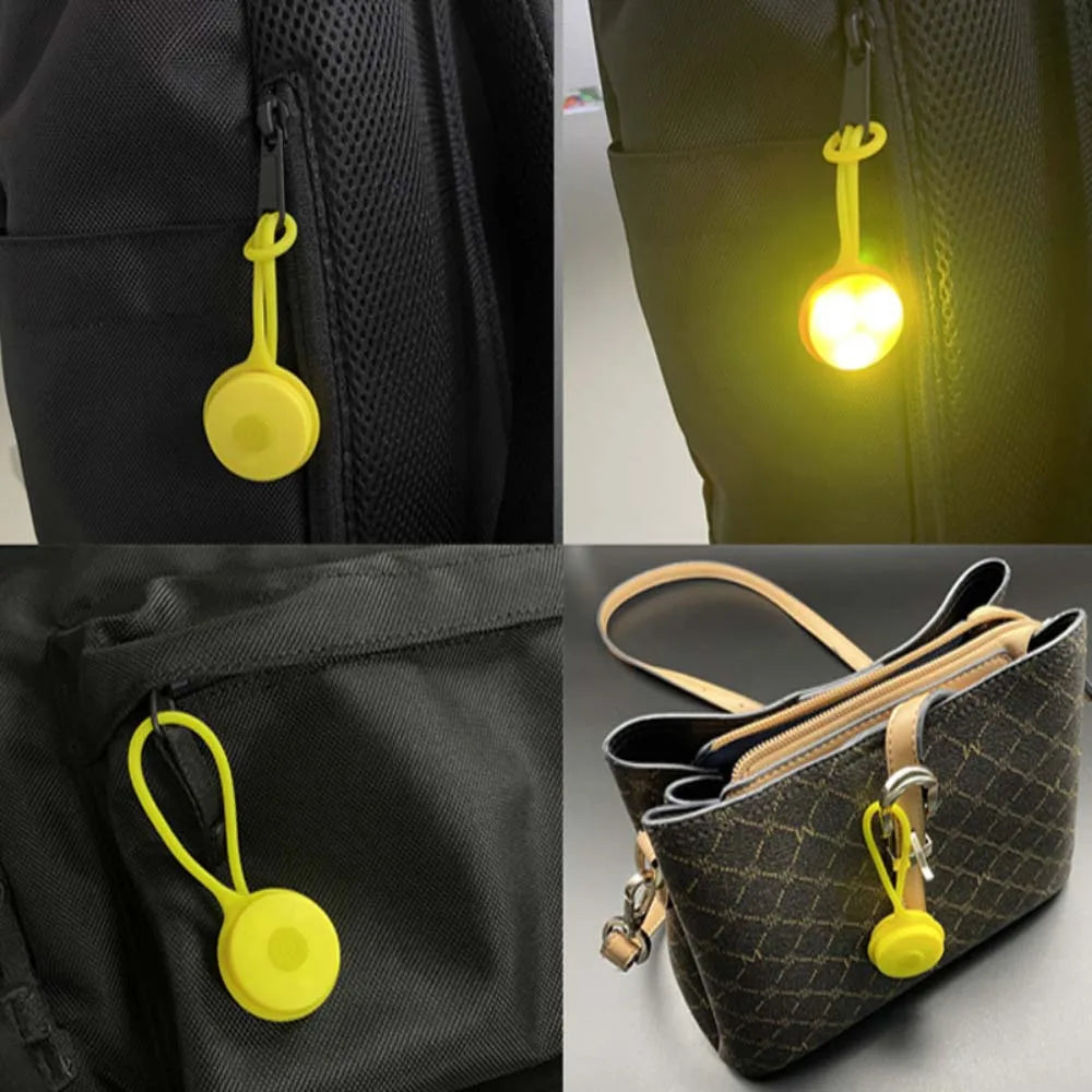 TARKA Camping Silicone Backpack Mini Bicycle Light For Outdoor Hiking Riding Easily Bicycle Warning Light Rear LED Taillight 