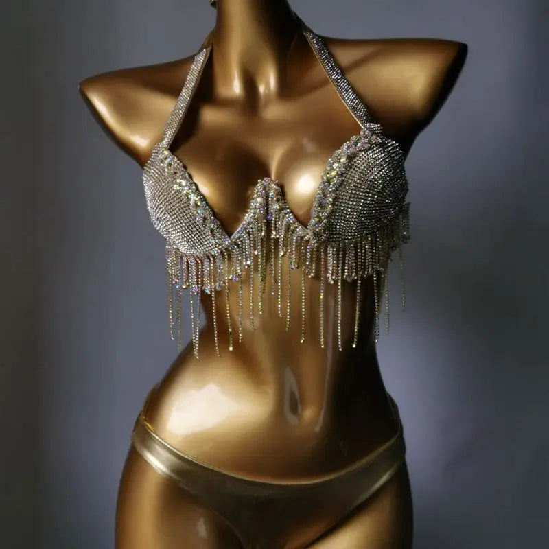 2023 newest crystal bikini swimwear fashion bar bikini blingbling swimwear bikini popular bathingsuit bikini