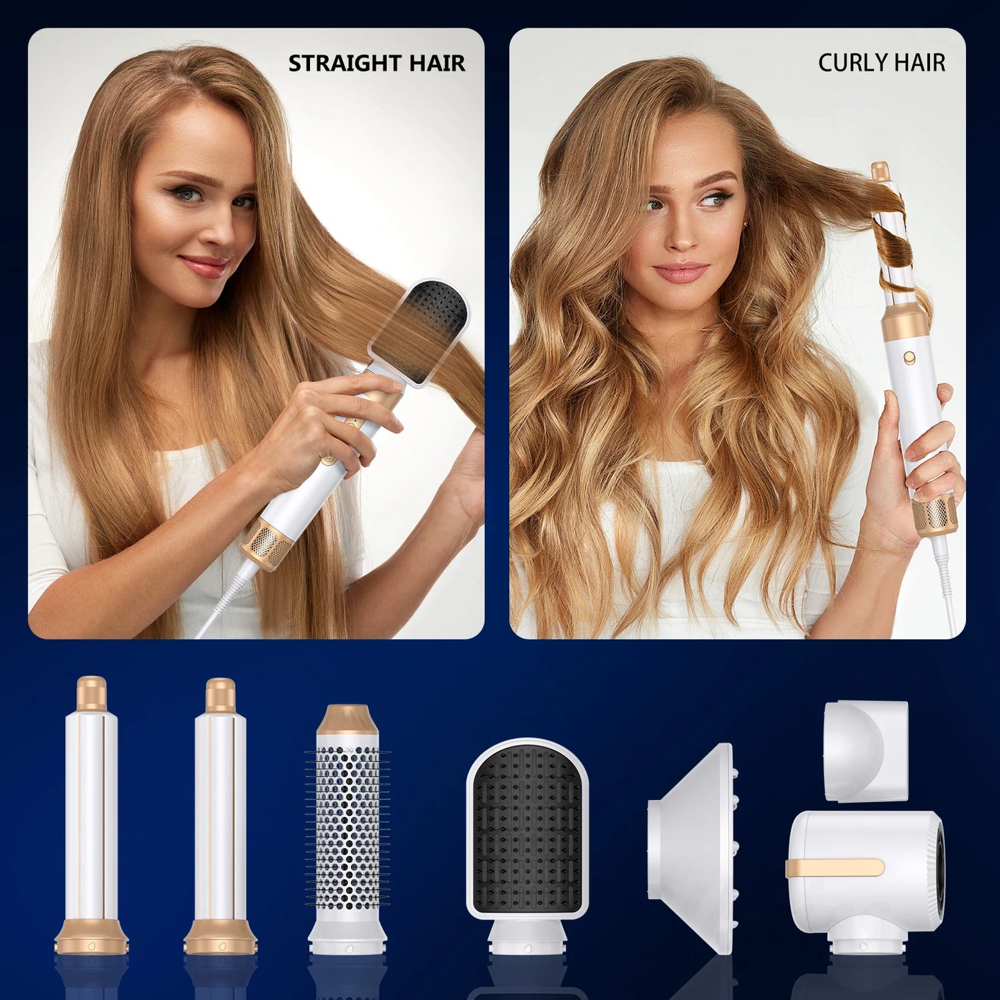 Hair Dryer 7 in 1 Hair Styler Tools Complete Set Salon Brushless Motor 110000rpm Professional Blower Dryerr With Comb