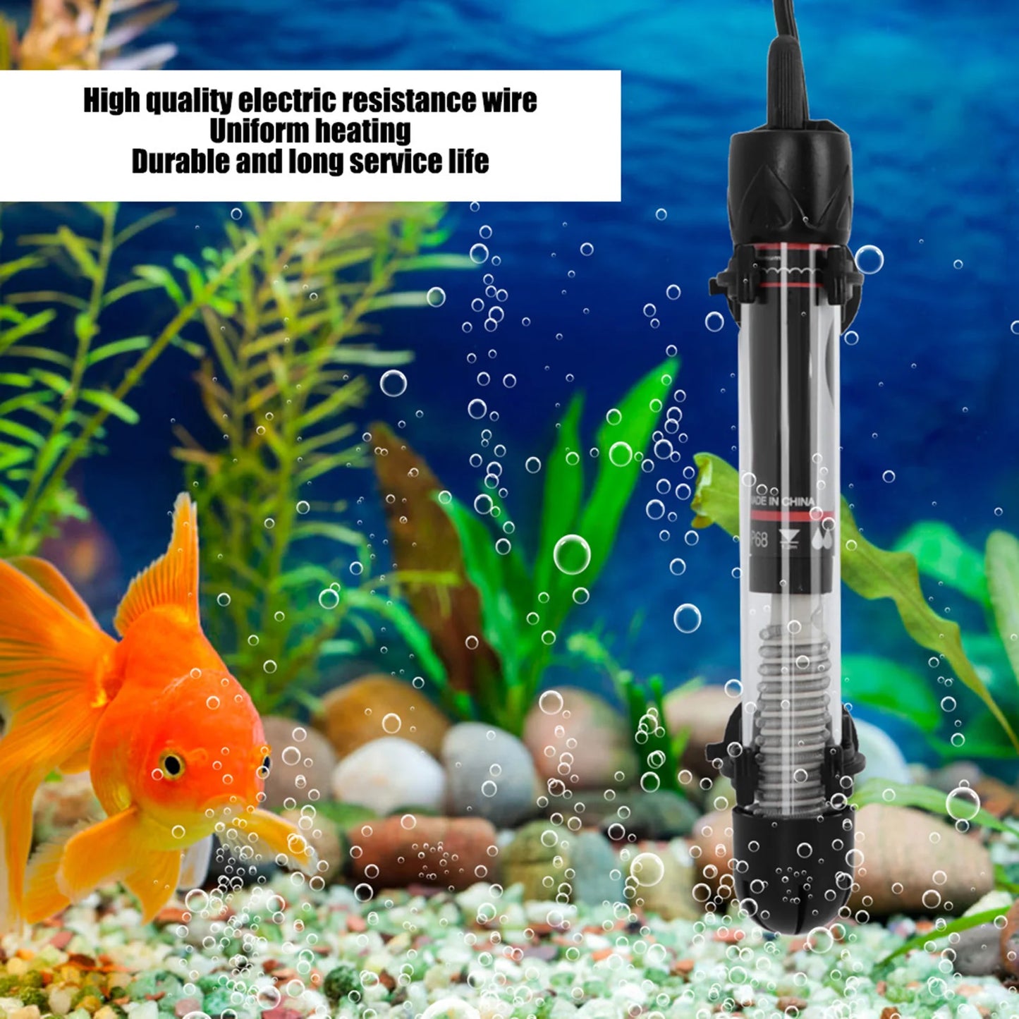 Submersible Aquarium Water Heater HX-906 Aquarium Heating Rod Submersible Fish Adjustable Water Heater Water Heater