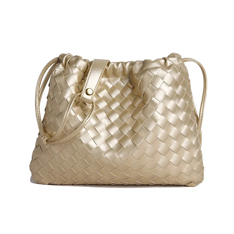 2025 Summer's Must-Have! Handmade Woven Bucket Bag for Women - Simple Elegance, Spacious Interior, Shoulder/Crossbody Options