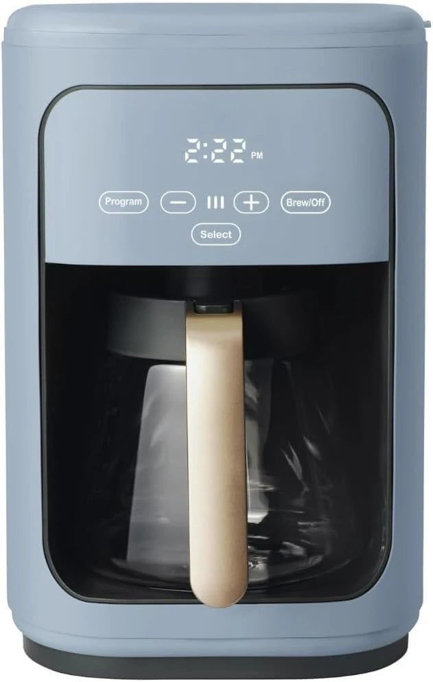 Beautiful Drew Coffee Maker, 14-Cup, Touch Display, Programmable, 1200W, Stainless Steel, Keep Warm, 24h Timer