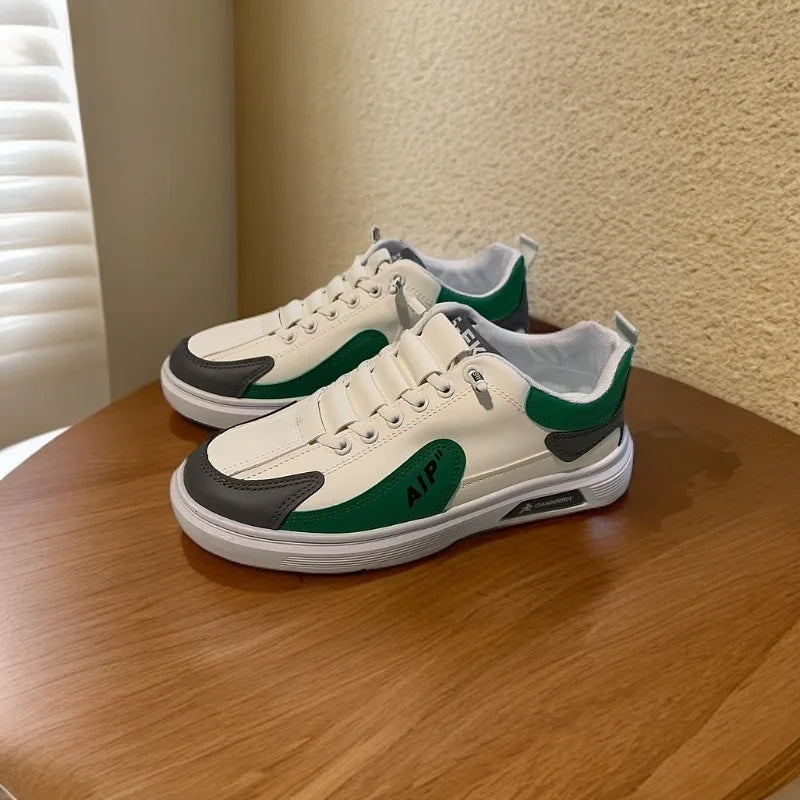 2025 new men's shoes with low top leather, fashionable and trendy running and sports, one foot men's casual shoes, trendy shoes