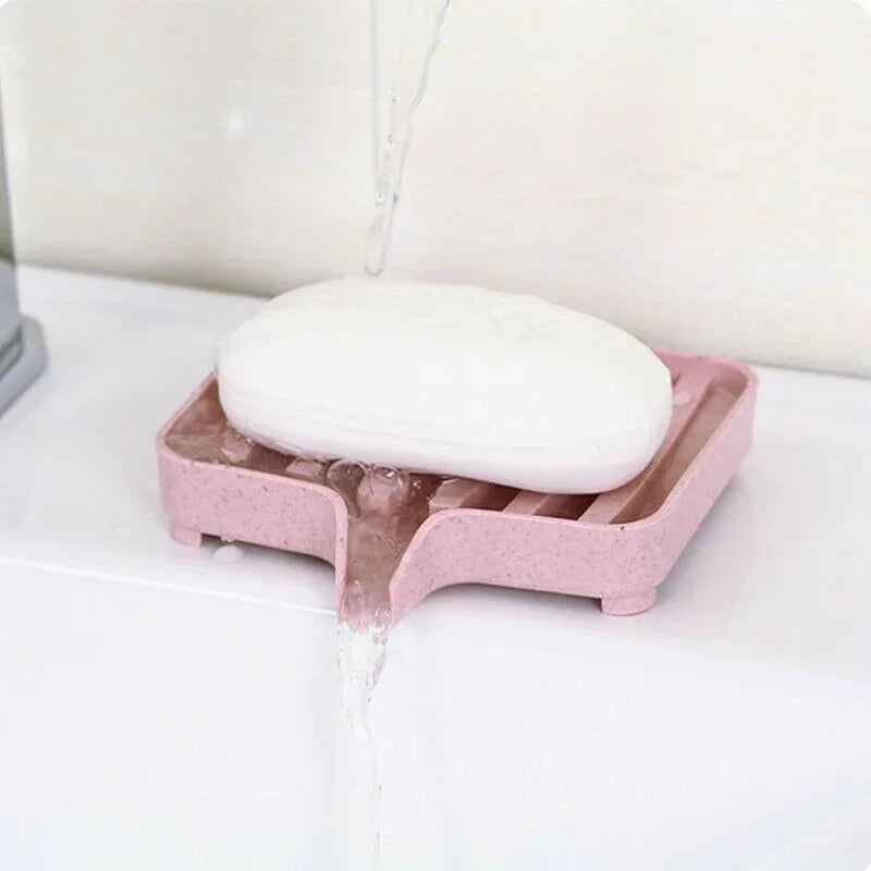 Silicone Soap Dish for Bathroom Self Draining Soap Bar Holder Kitchen Sink Soap Dish Sponge Drain Portable Soaps Dishes Rack