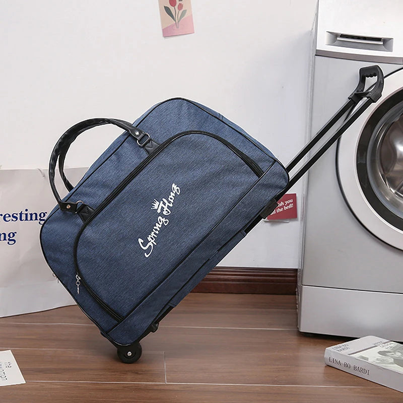 Large Capacity Trolley Bag Portable Waterproof Travel Suitcase Wheeled Bags Unisex Luggage With Wheels Oxford Carry-On Bags