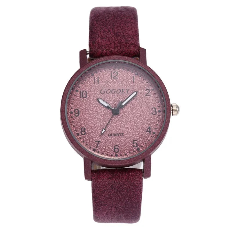 Women Watches Simple Casual Arabic Numbers Leather Analog Quartz Watches for Woman Fashion Ladies Clock Gift montres femmes