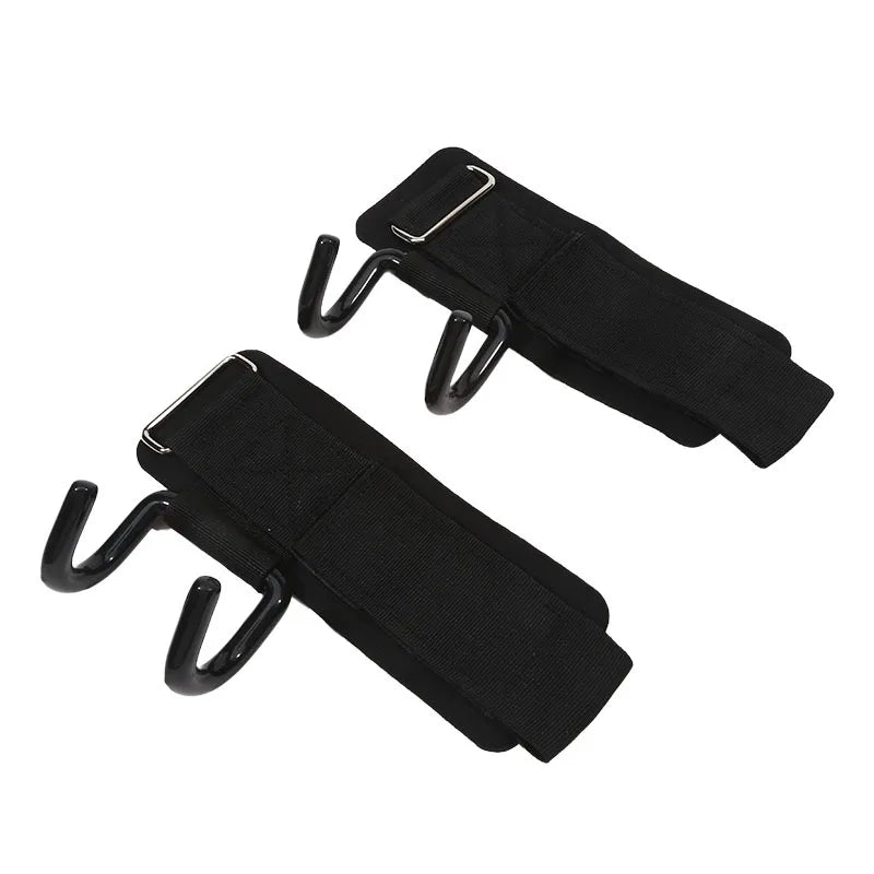 2Pcs Anti-lumbar Hook Auxiliary Fitness Bracer Pull-up Assist Gloves Hanging Horizontal Bar Hard Off Hand Grips