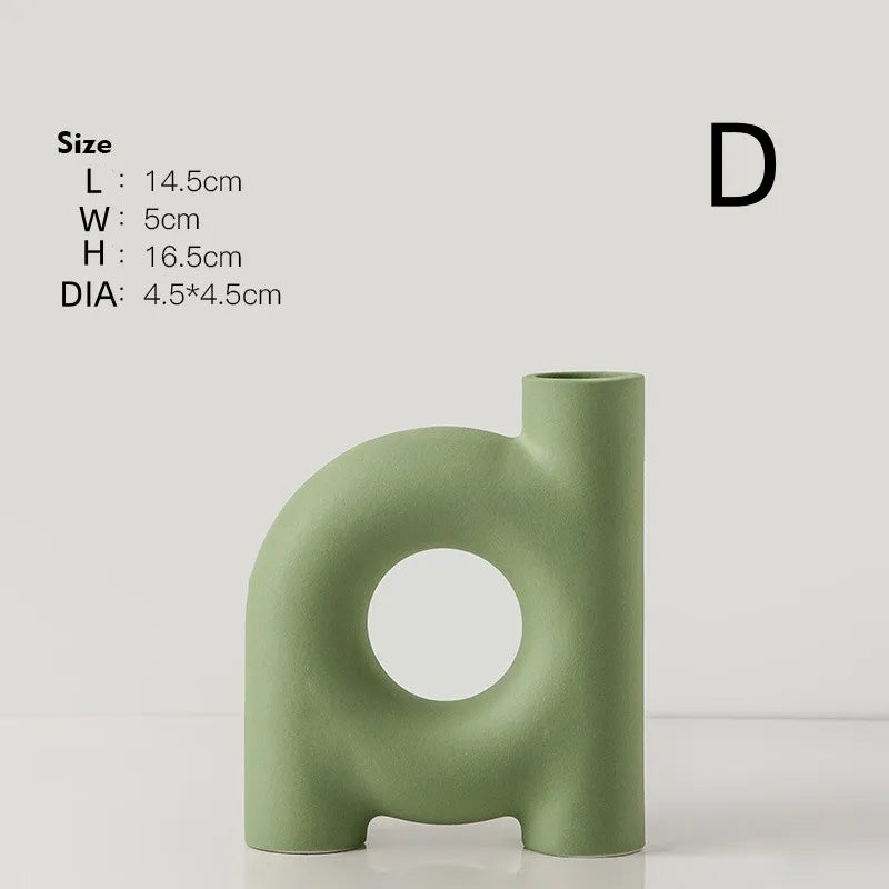 INS Ceramic Art Vase, Modern Simple Home Living Room Flower Arrangement, Advanced Sense Decorative Device, New