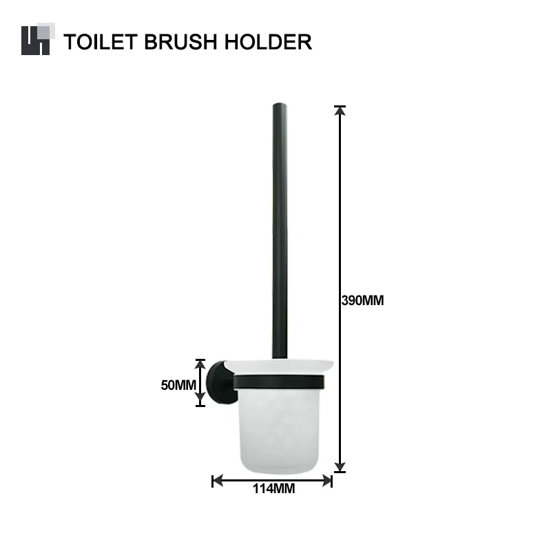 Brushed Gold Black Stainless Steel Wall-mounted Bathroom Storage Paper Towel Holder Toilet Brush Bath Robe Hook Soap Dispenser