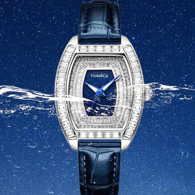 New Elegant Women's Quartz Watch With Luminous Hands, Oval White Dial, 3ATM Daily Waterproof