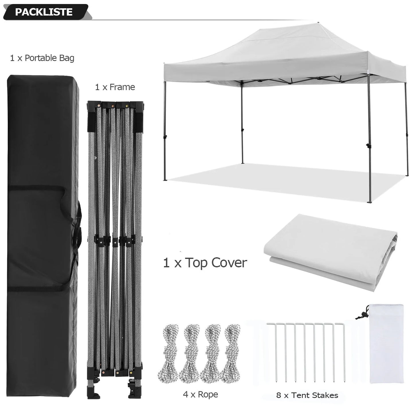 10x15 Heavy Duty Pop up Canopy Tent Easy Up Commercial Outdoor Canopy Wedding Party Tents for Parties All Season Wind Gazebo