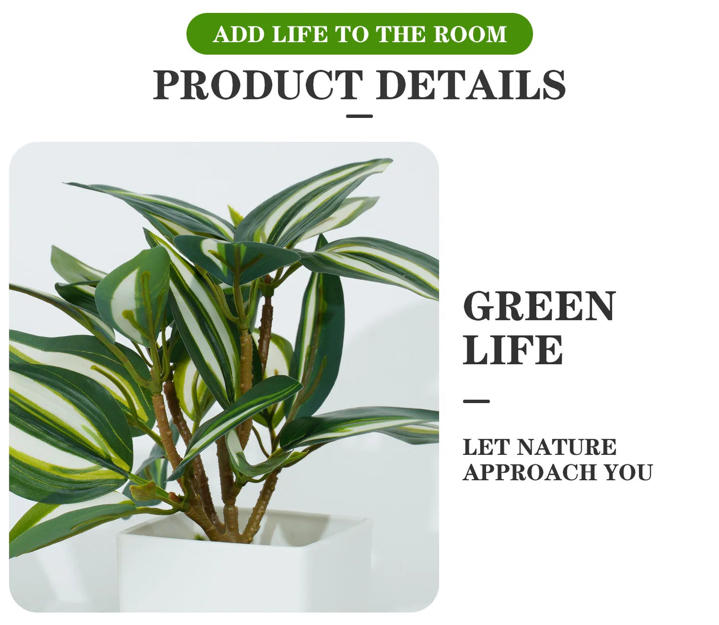 Fake Plants Bonsai Simulation Pot Green Plants Artificial Plants Table Potted Ornaments for Hotel Home Office Room Decoration
