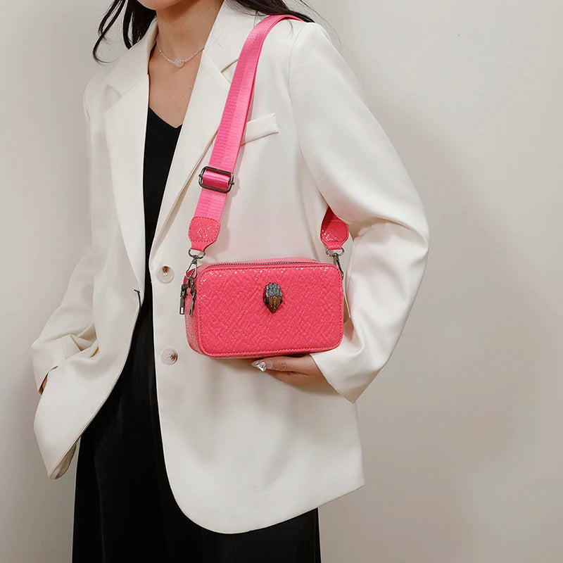 Women's Crossbody Bag Fashionable and Functional, Genuine Leather, Famous Designer Elegant Detail