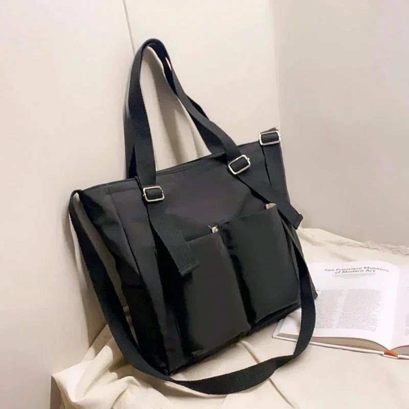 2025、Women's Bag Simple Fashion Zipper Handbags Nylon Waterproof Solid Crossbody Large Capacity Tote Shoulder Bags For Women