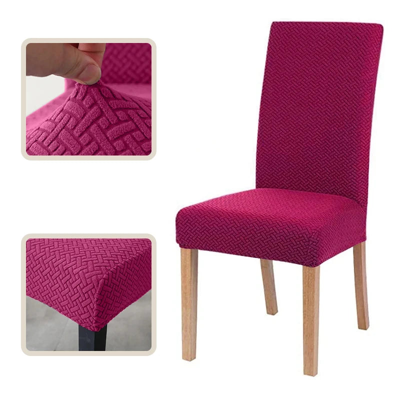Jacquard Chair Cover, Durable Elastic Fabric Dining Chairs Cover, Stretch Covers For Kitchen Dining Room Chairs, Home Decor