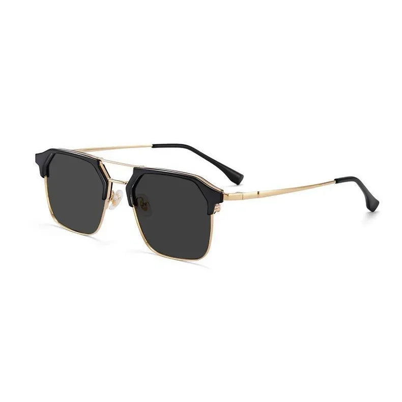 Men Vintage Square Sunglasses Women Popular Anti-UV Finished Myopia Glasses Retro Travel Vacation Sunshades Goggles for Man