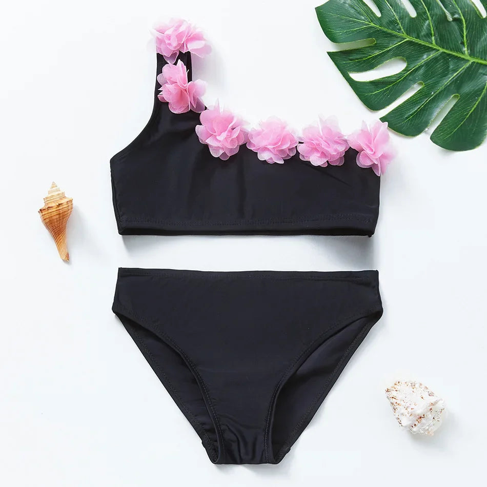 Girls Swimsuit Two Piece Hot Stamping Children's Swimwear Girls Beachwear Baby Swimwear Kids Swimwear Infant Baby Swimsuit