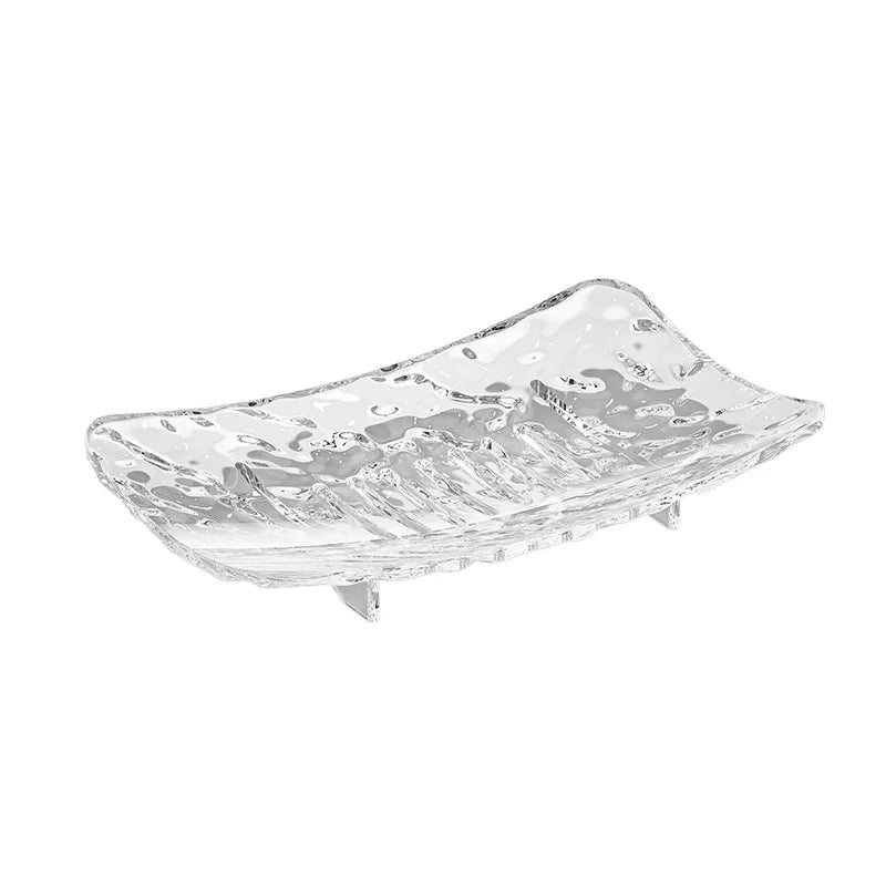 Transparent Light Luxury Soap-Box High-End Bathroom Glacier Patterned Soap-Storage Rack Household Use Soap Box Tray Soap Case
