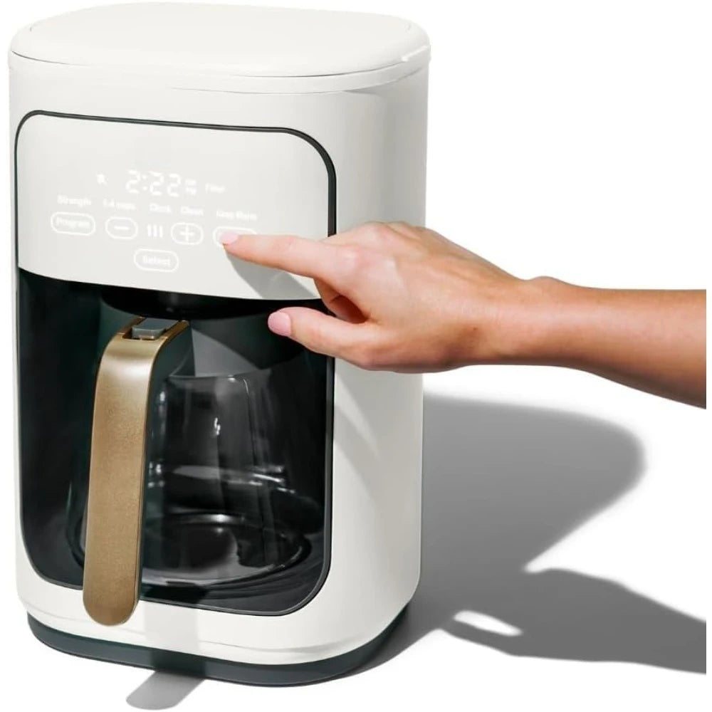 Beautiful Drew Coffee Maker, 14-Cup, Touch Display, Programmable, 1200W, Stainless Steel, Keep Warm, 24h Timer