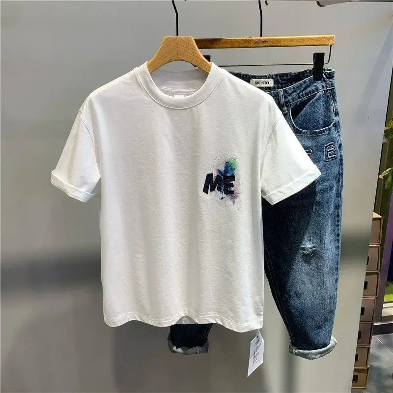 Men's Clothing Luxury Short Sleeve T-Shirt Summer Fashion High-End Comfortable Breathable Streetwear Everyday Fashion