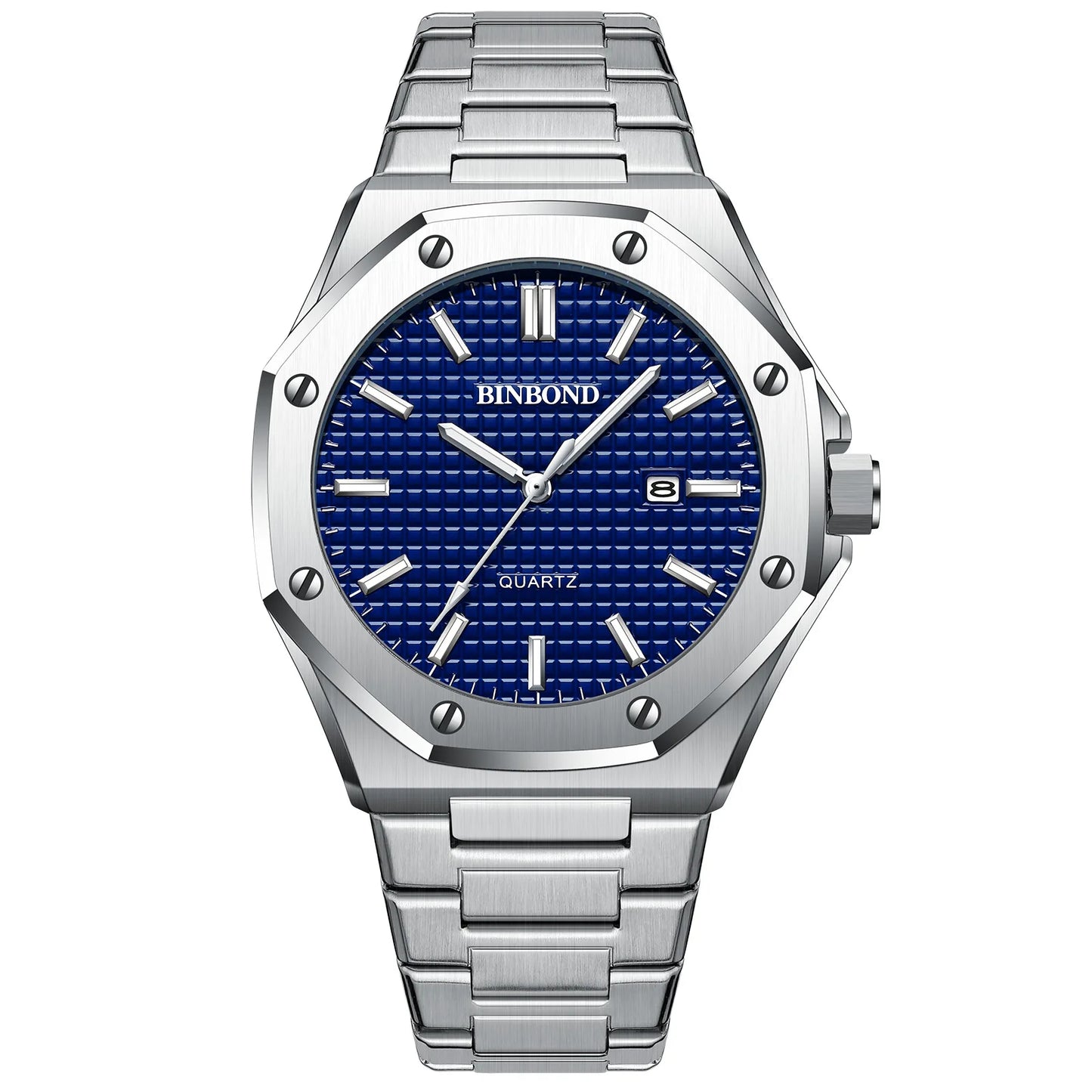 Men's watch business high-end octagonal with screws waterproof male fashion clock quartz Watches gift