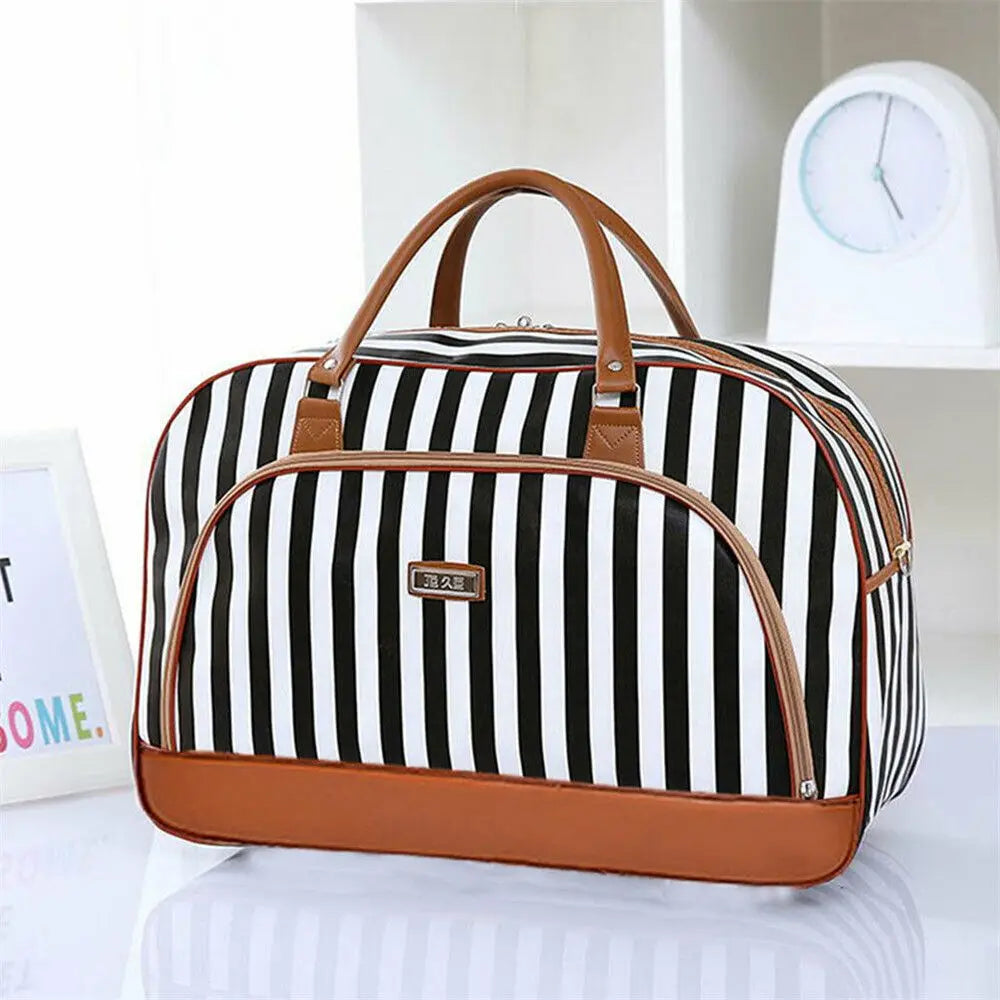 Fashion Lady Large Travel Zip Bag Overnight Weekend Women Holdall Hand Luggage Women Carry On Handbag