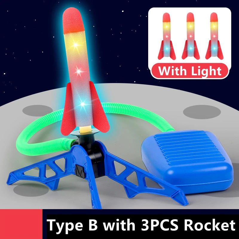 Toy Rocket Launcher for Kids, Foam Rocket & Air Launch Pad, Fun Outdoor Activitie Sport Game for Children