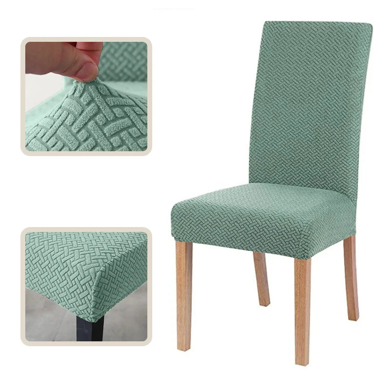 Jacquard Chair Cover, Durable Elastic Fabric Dining Chairs Cover, Stretch Covers For Kitchen Dining Room Chairs, Home Decor