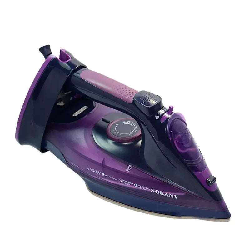 Steam Iron for Clothes, 2400W Rapid Even Heat, Portable Steam-Dry & Steam Iron - Non-Stick Ceramic Soleplate Home Steam Iron