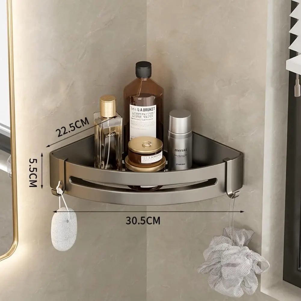 1/2/3Pcs Triangle Adhesive Shower Caddy Corner Shower Storage No Drilling Wall Mounted Bathroom Organizers and Storage