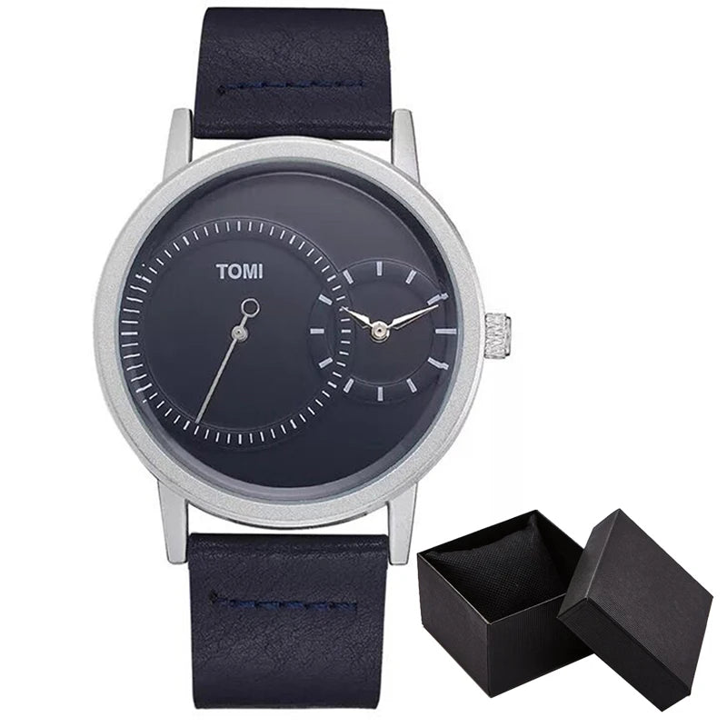 Elegant Watch for Men Simple Style Men Quartz Wrist Watches Casual Leather New Wristwatch Minimalist Black White Brown Man Clock