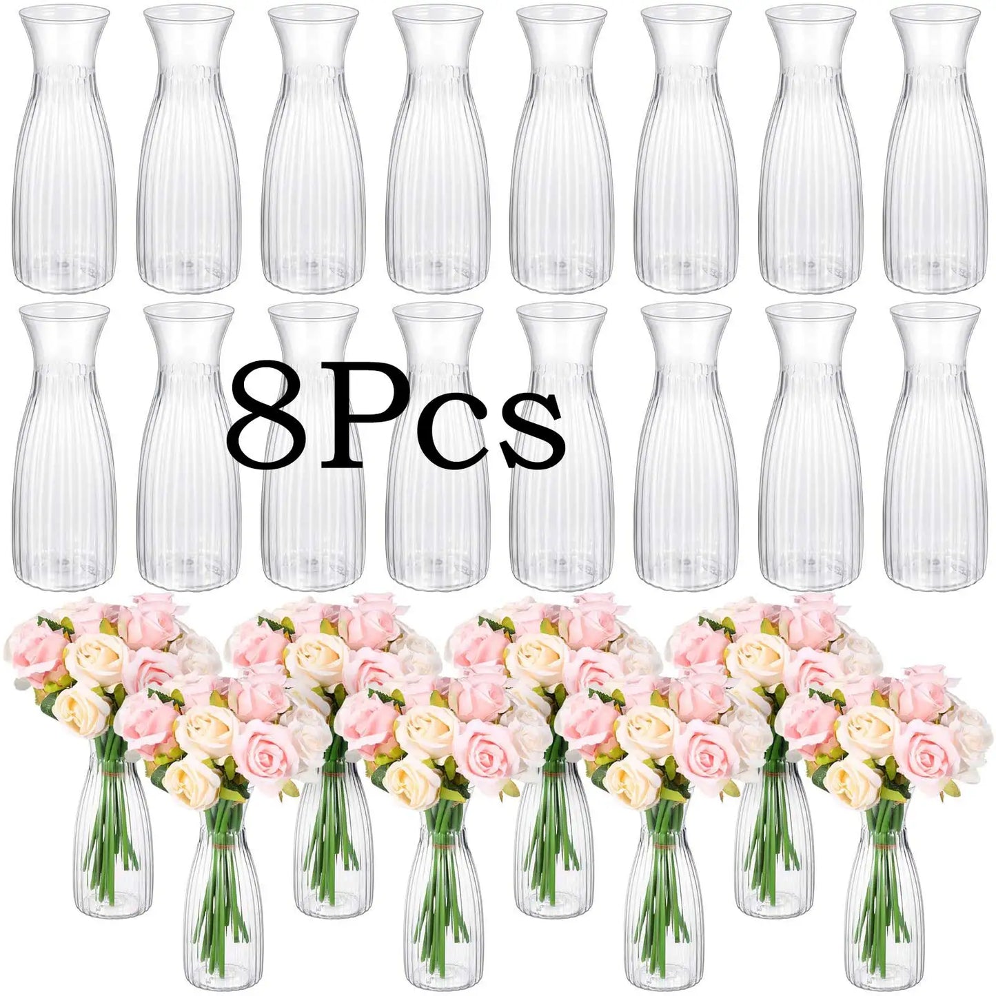 Stripe style vase, DIY floral decoration display, holiday and home decoration table decoration, wedding, home, dinner party