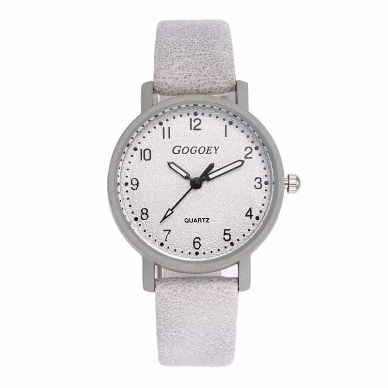 Women Watches Simple Casual Arabic Numbers Leather Analog Quartz Watches for Woman Fashion Ladies Clock Gift montres femmes